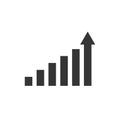 Vector chart growing bar icon