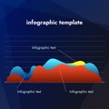 Vector chart infographic template in different colors with information text Royalty Free Stock Photo