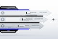 Vector chart. Three futuristic arrows/options in clean hi-tech/techno style