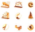 Vector charts and diagrams set