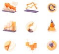 Vector charts and diagrams set