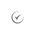 Vector check checkmark flat icon round simple