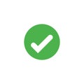 Vector check mark icon isolated. Approve symbol. Element for design logo mobile app interface card or website