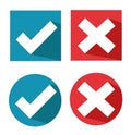 Vector check mark icons Royalty Free Stock Photo