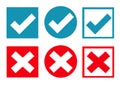 Vector check mark icons Royalty Free Stock Photo