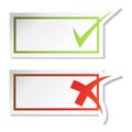Vector check mark stickers Royalty Free Stock Photo