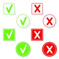 Vector check mark stickers Royalty Free Stock Photo