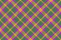 Vector check texture. Background seamless pattern. Plaid tartan fabric textile Royalty Free Stock Photo