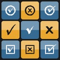Vector checkbox Set of hand drawn Icons