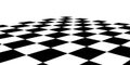 Vector checkerboard perspective grid. Technology wireframe landscape. Chess board background Royalty Free Stock Photo