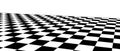 Vector checkerboard perspective grid. Technology wireframe landscape. Chess board background Royalty Free Stock Photo