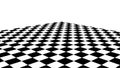 Vector checkerboard perspective grid. Technology wireframe landscape. Chess board background Royalty Free Stock Photo
