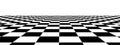 Vector checkerboard perspective grid. Technology wireframe landscape. Chess board background Royalty Free Stock Photo