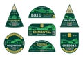 Vector cheese labels