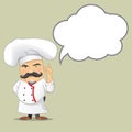 Vector Chef Cook Serving Food Realistic Cartoon Character Design Isolated Vector Illustrator