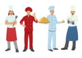 Chef flat vector character set