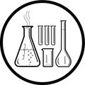 Vector chemical test tubes icon