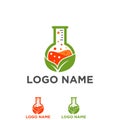 Vector Laboratory, Chemical, Medical Test Logo Royalty Free Stock Photo