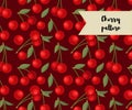 Vector cherry seamless pattern. background, pattern, fabric design, wrapping paper, cover Royalty Free Stock Photo