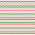 Vector Chevron Seamless Pattern. Green and pink chevron or zig zag pattern. Royalty Free Stock Photo