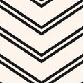 Vector chevron seamless pattern. Simple black and white zigzag background Royalty Free Stock Photo