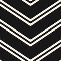 Vector chevron seamless pattern. Simple black and white zigzag background Royalty Free Stock Photo