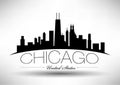 Vector Chicago Skyline Design Royalty Free Stock Photo