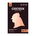 Vector chicken breast fillet packaging or label