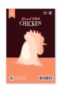 Vector chicken meat packaging or label design. Hen silhouette. Butcher's shop or poultry farming design elements