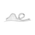 Vector child`s drawing. Roller coaster, roller coaster Royalty Free Stock Photo