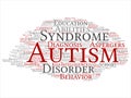 Vector childhood autism syndrome symptom