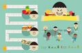 Vector childhood obesity info graphic element Royalty Free Stock Photo