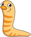 Vector children illustration funny worm Royalty Free Stock Photo