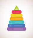 Vector children pyramid for infographic. child development.