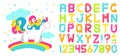 Vector children`s font Royalty Free Stock Photo