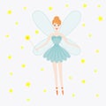 Vector children's illustration. Fairy, sorceress, princess. Design