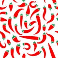 Vector chili pattern Royalty Free Stock Photo