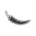 Vector Chili pepper icon. Element of Fruits and vegatables for mobile concept and web apps icon. Glyph, flat icon for website