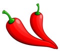 Vector chilli pepper color design