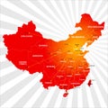 Vector China map Royalty Free Stock Photo