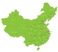 Vector China map Royalty Free Stock Photo