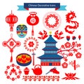 Vector Chinese decorative icons