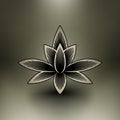 Vector chinese lotus blossom