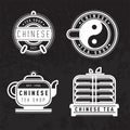 Vector chinese tea logo, badge Royalty Free Stock Photo