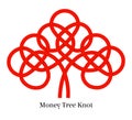 A Vector Chinese traditional knot money tree