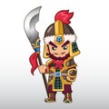 Vector Chinese Warrior Illustration