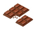 Vector chocolate bar Royalty Free Stock Photo