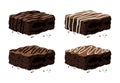 Vector chocolate brownies Royalty Free Stock Photo