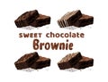 Vector chocolate brownies Royalty Free Stock Photo
