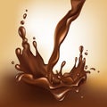 Vector Chocolate flow. Royalty Free Stock Photo